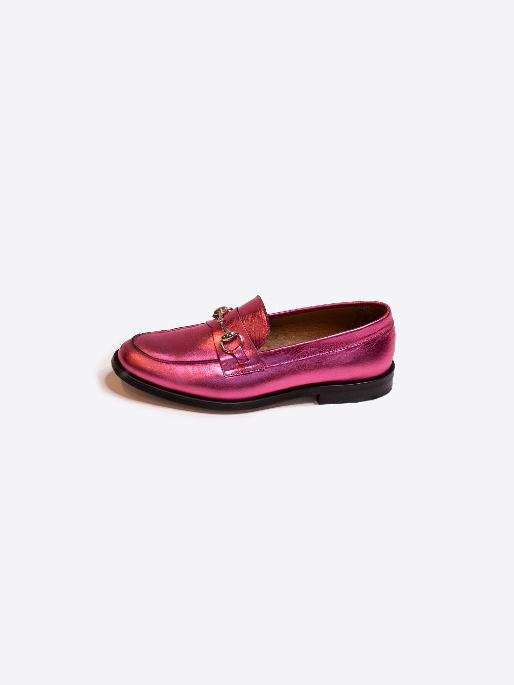 vilagallo MOCASIN HEBILLA PIEL ROSA METALIZADA Solo queda un día
