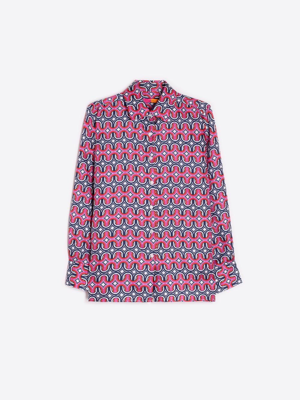 vilagallo CAMISA GEOMETRICO 100% SEDA Superdescuento