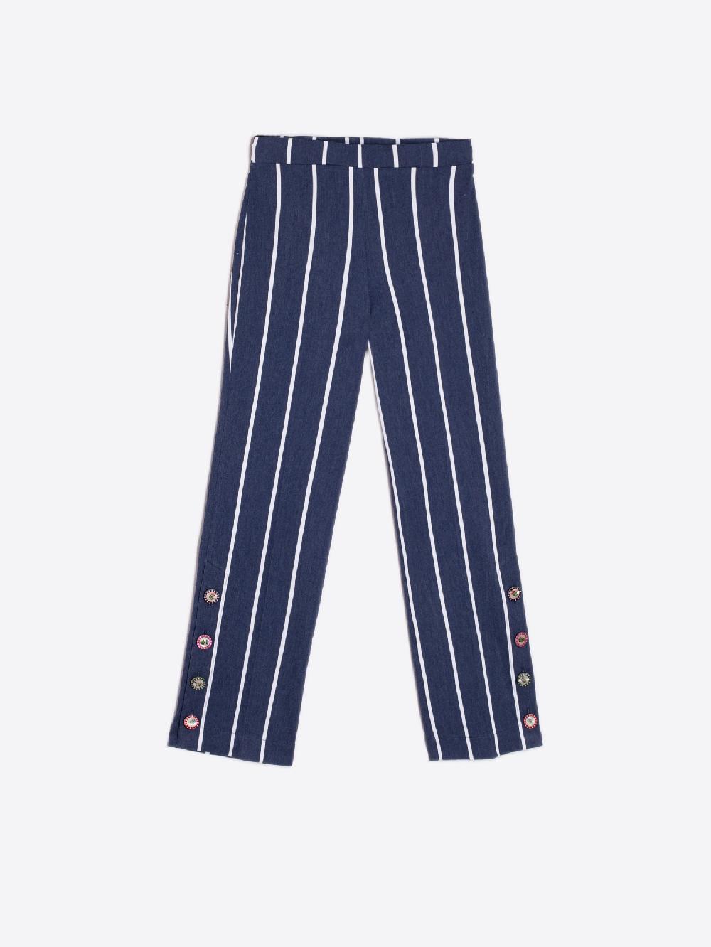vilagallo PANTALON MARINO RAYA BLANCA Liquidación
