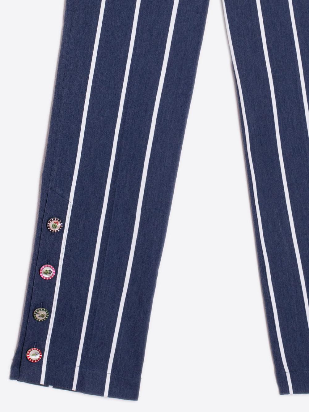 vilagallo PANTALON MARINO RAYA BLANCA Liquidación