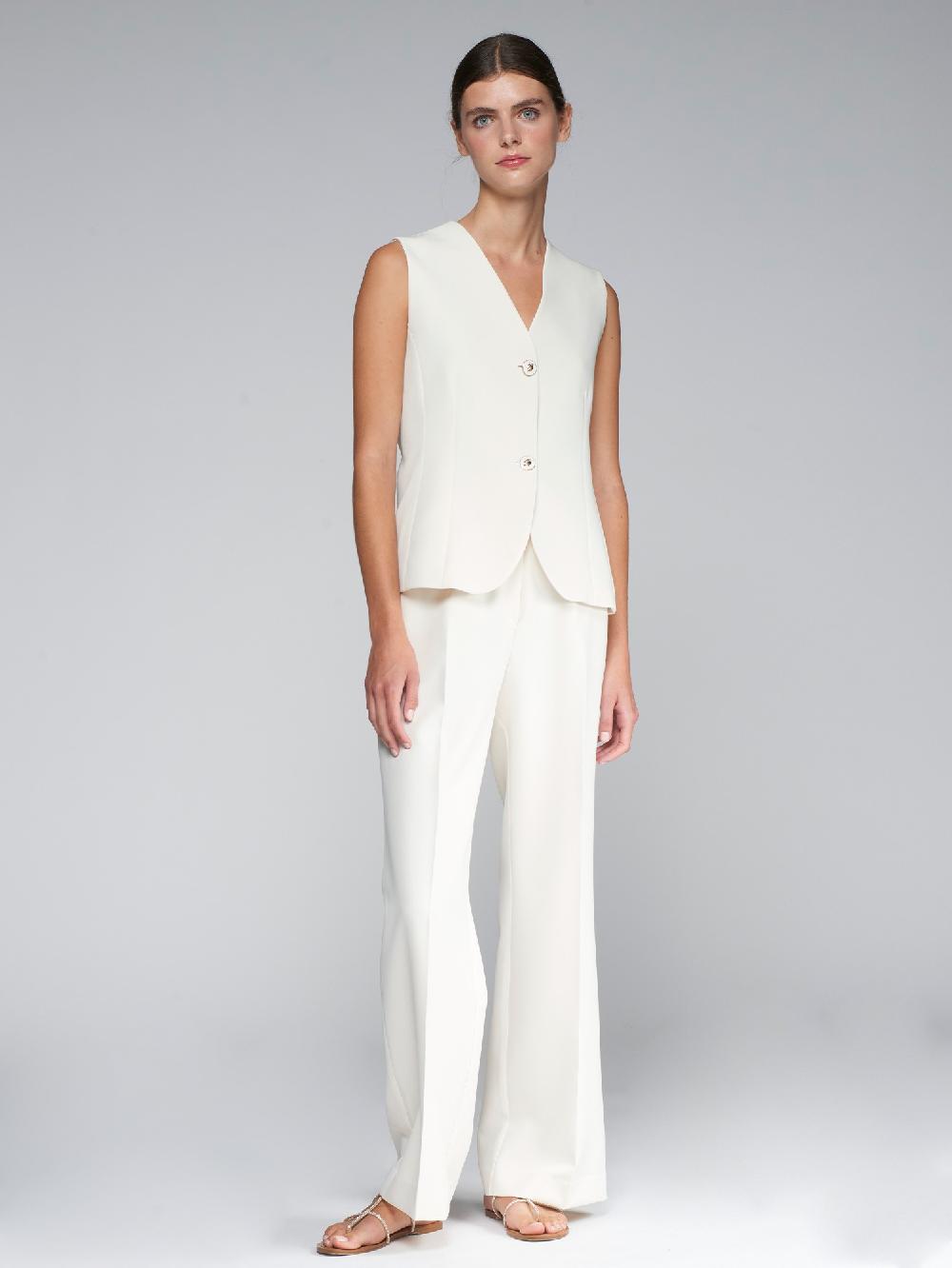 vilagallo CHALECO CREP BLANCO Ahorra y exporta