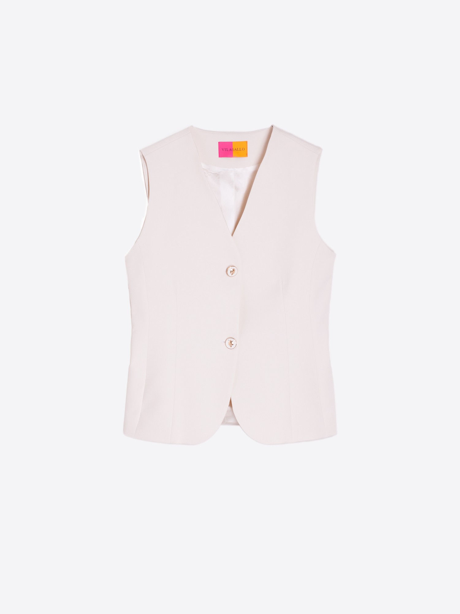 vilagallo CHALECO CREP BLANCO Ahorra y exporta
