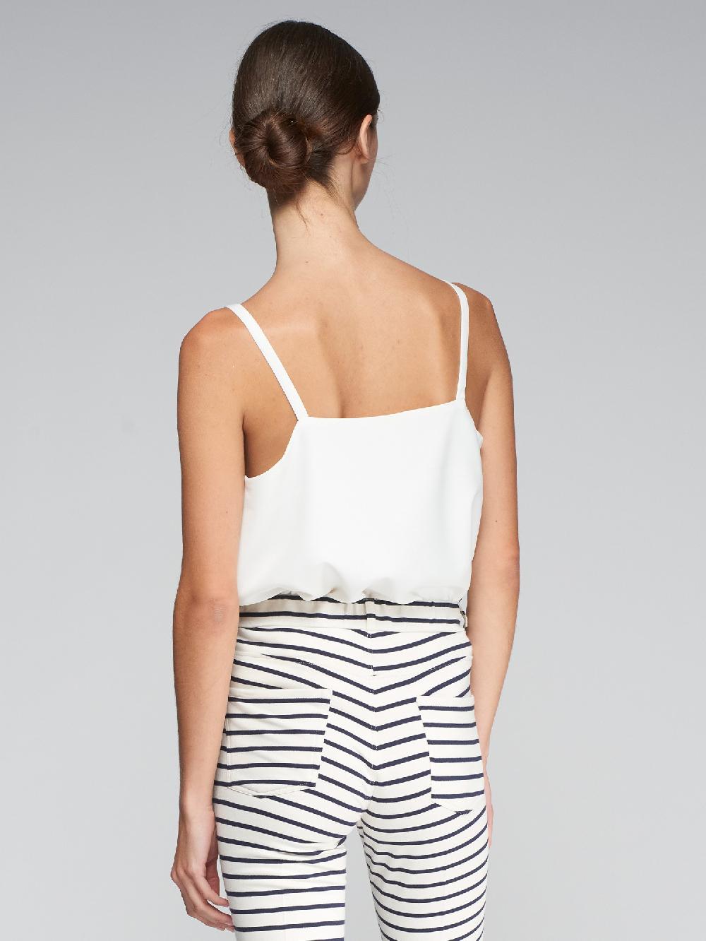 vilagallo TOP TIRANTES FLUIDA CREP BLANCO Oferta exclusiva
