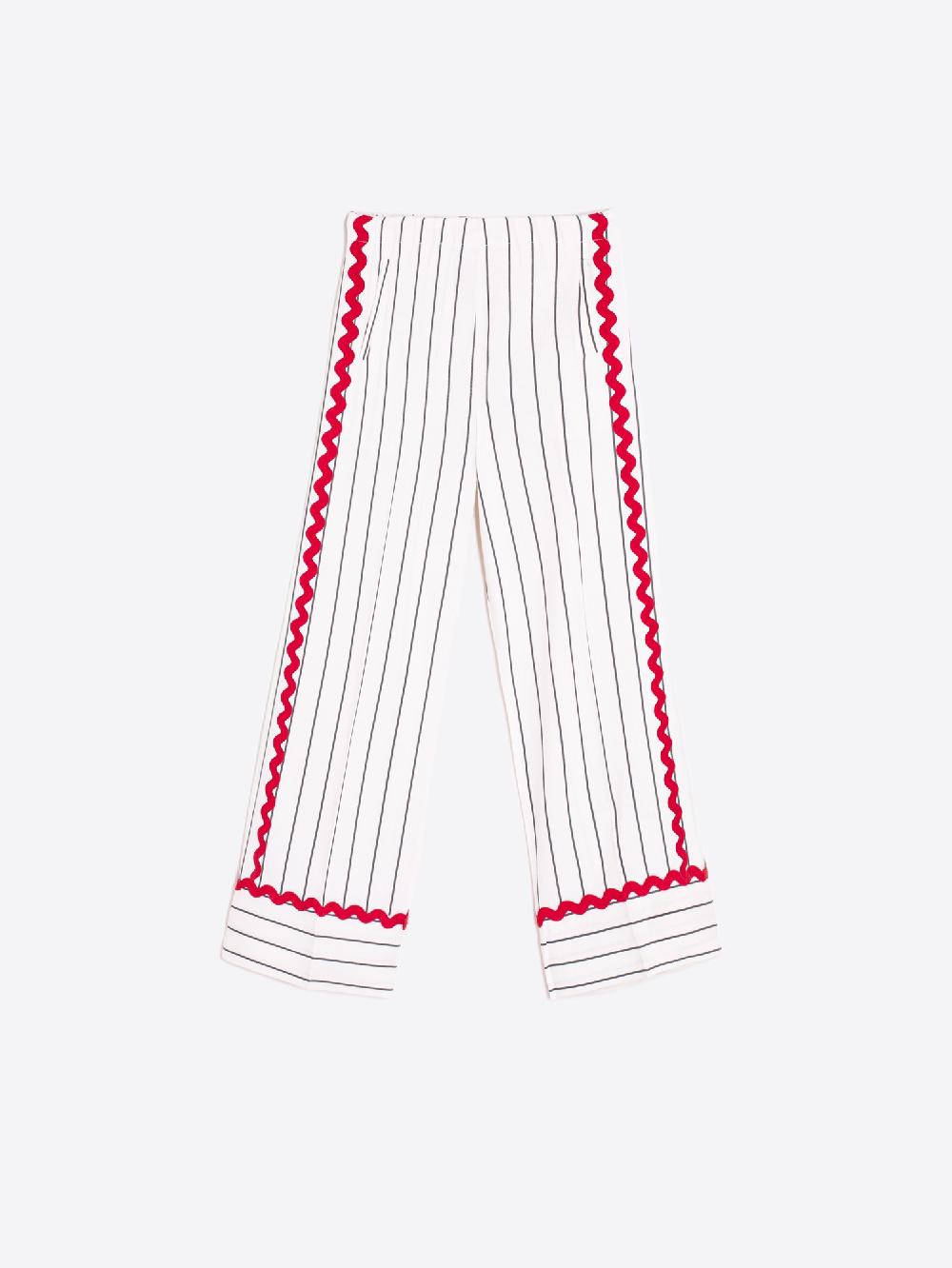 vilagallo PANTALON DIPLOMATICO ONDULINA ROJA Ofertas de temporada