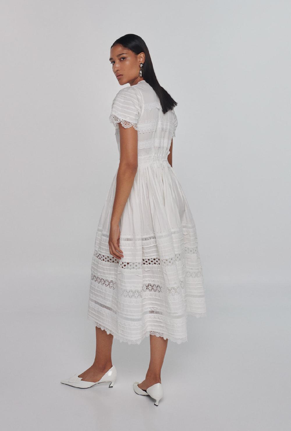 waimari CAMILA DRESS WHITE Liquidación