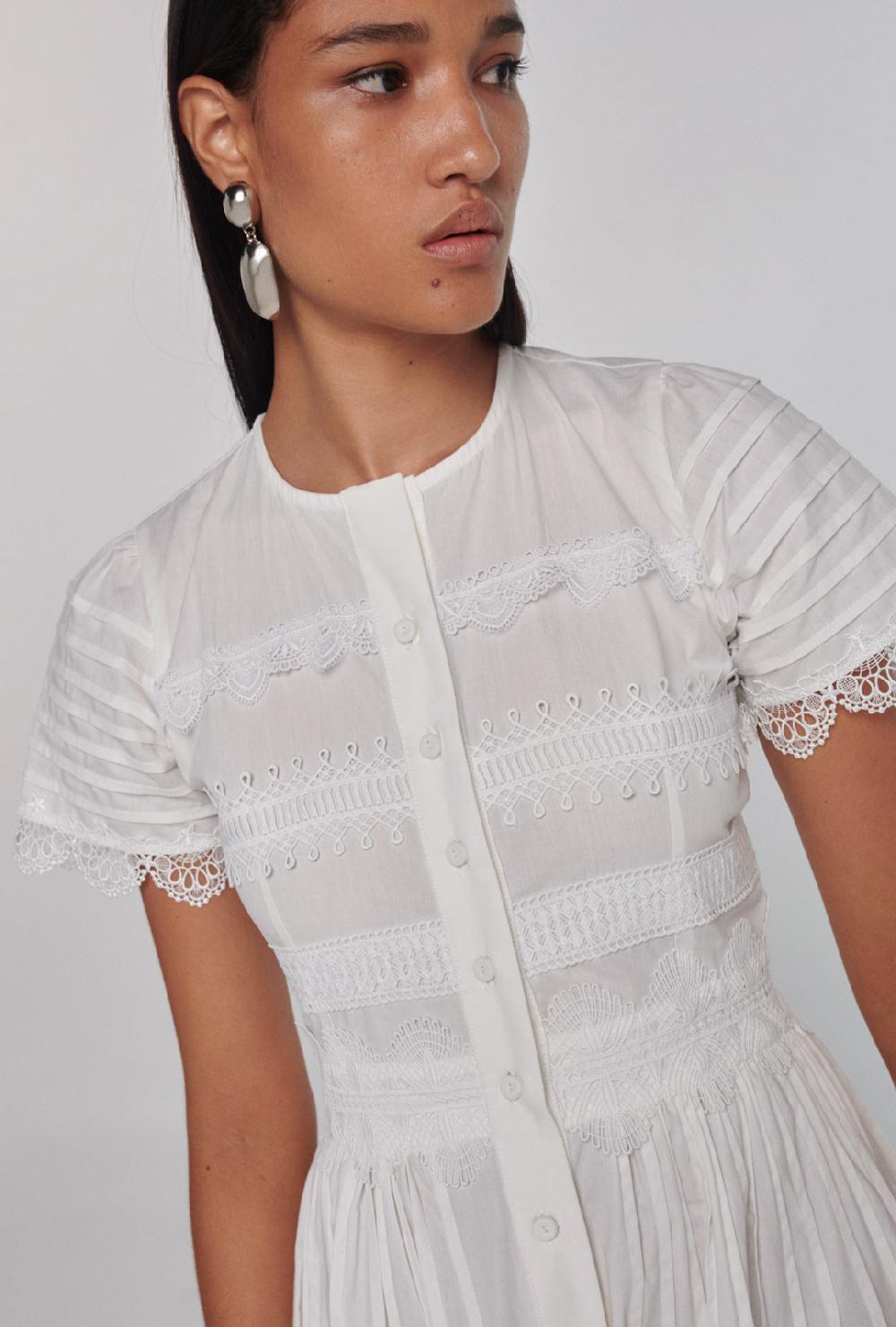 waimari CAMILA DRESS WHITE Liquidación