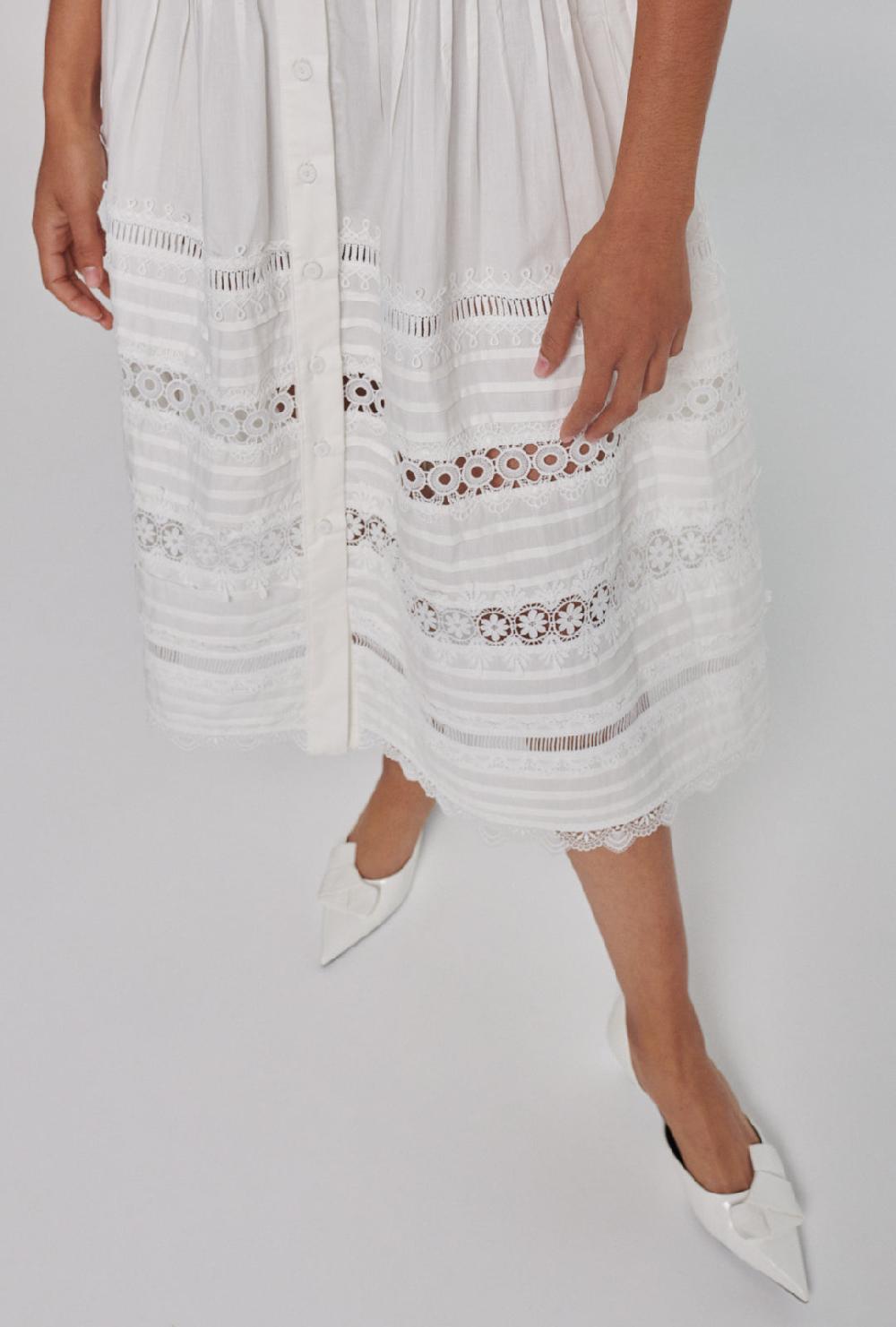 waimari CAMILA DRESS WHITE Liquidación