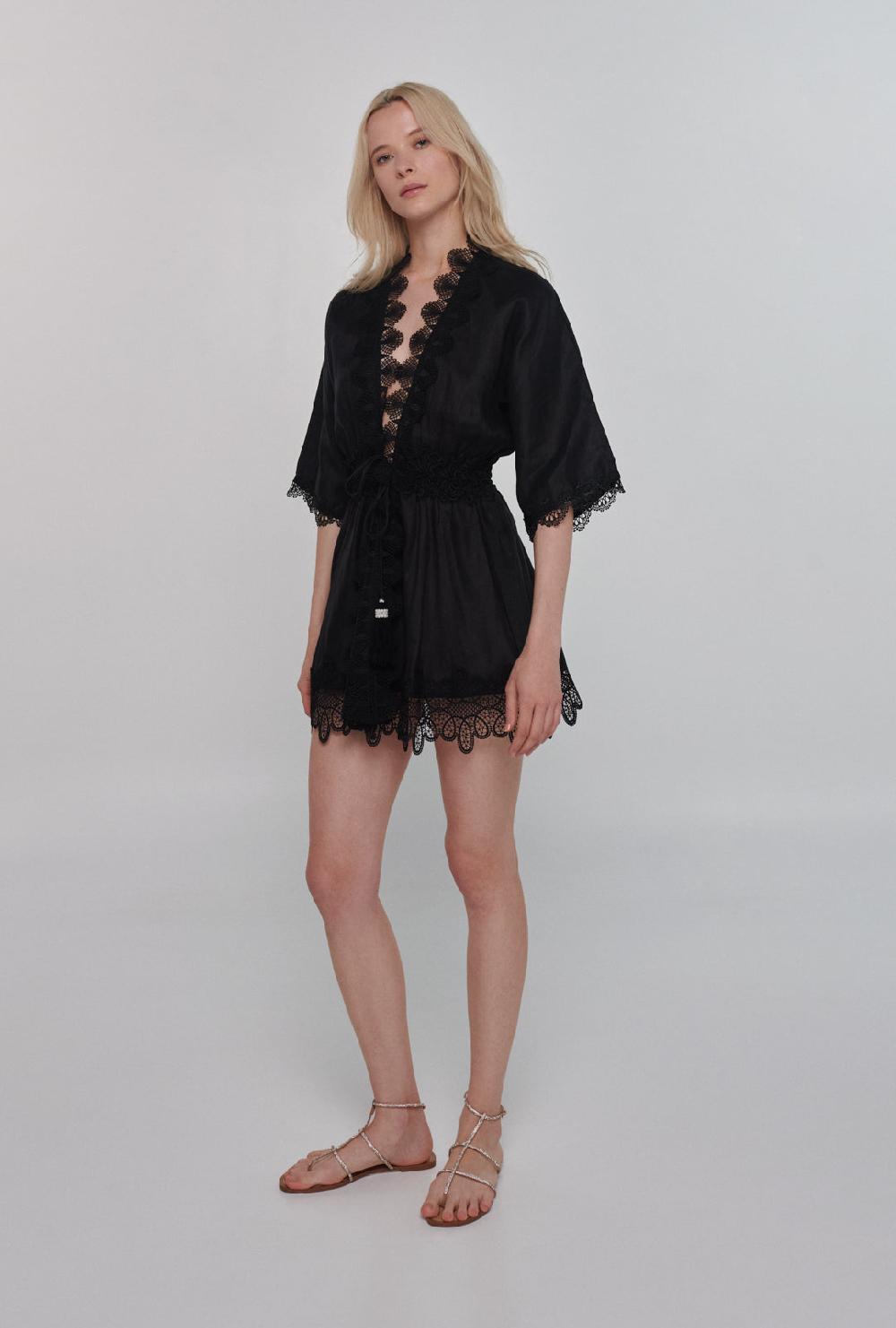 waimari GABRIELLA KIMONO BLACK