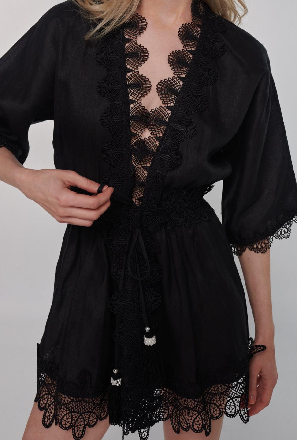 waimari GABRIELLA KIMONO BLACK Limitado a 3 días