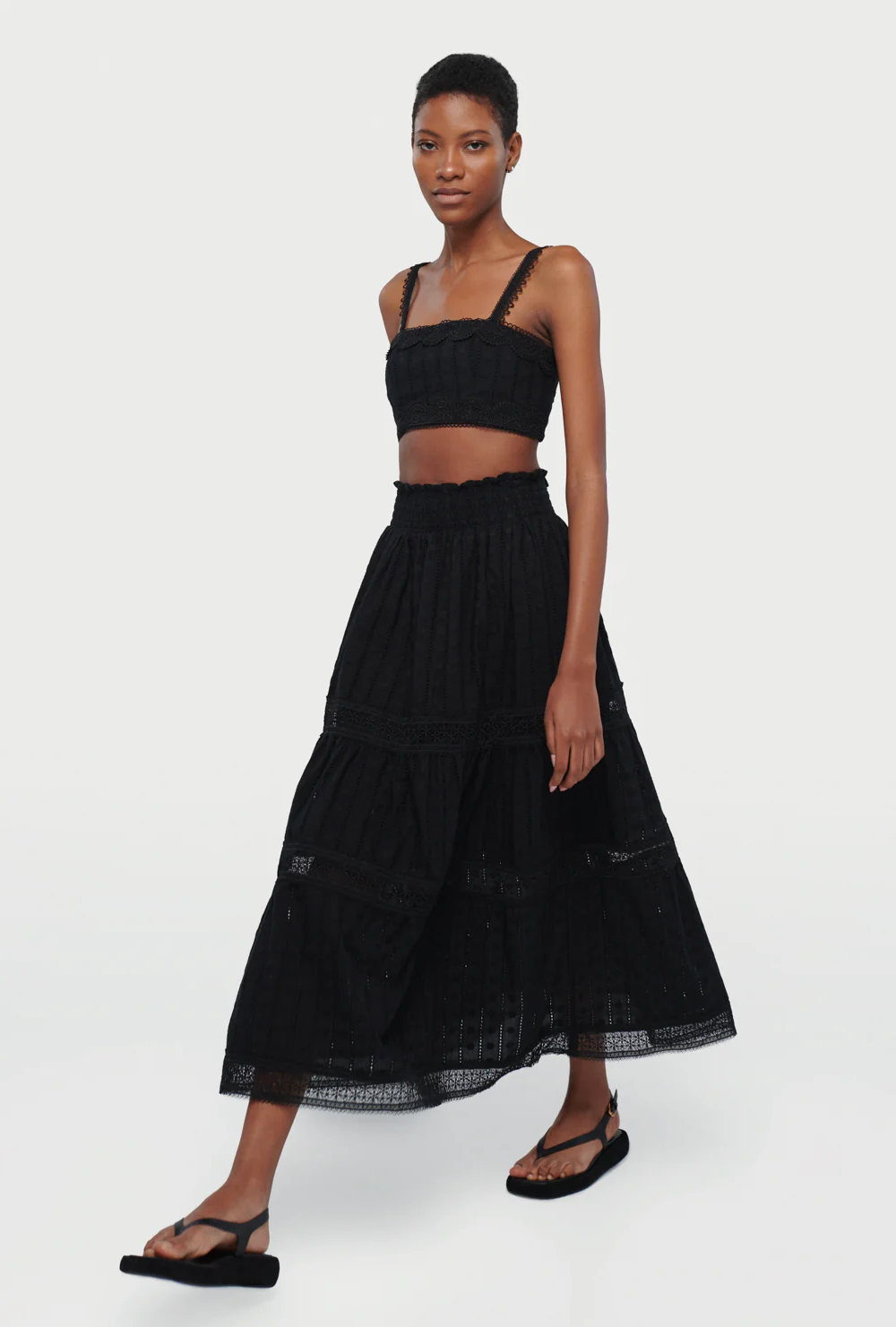 waimari ANGELA MAXI SKIRT BLACK