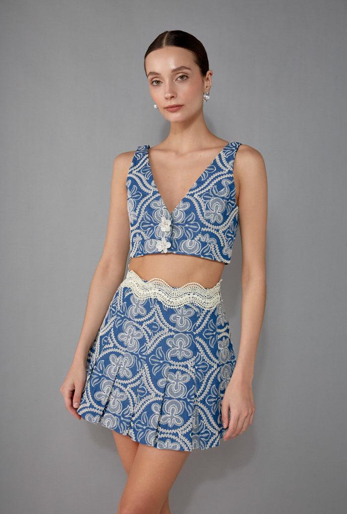 waimari EVELYN TOP DENIM Oferta especial de fábrica