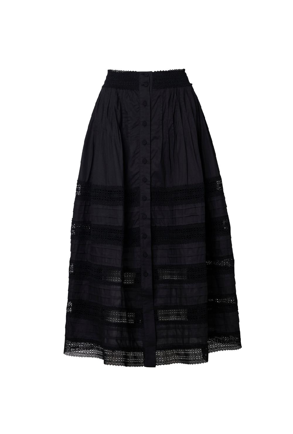 waimari CAMILA MIDI SKIRT BLACK En oferta