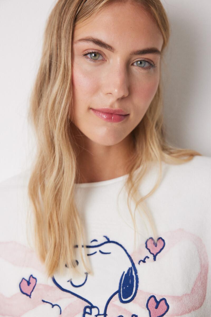 ﻿women'secret Pijama largo polar suave Snoopy lazos Precio de fábrica