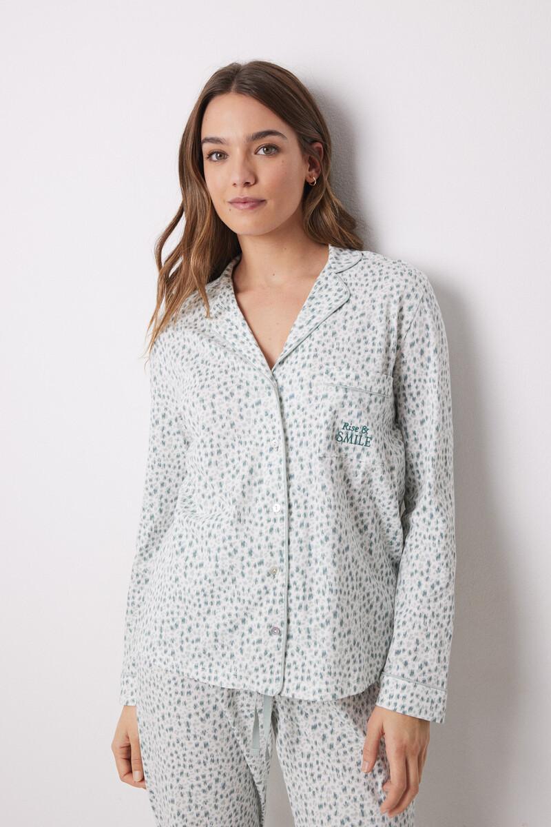 women'secret Pijama camisero largo 100% algodón animal print Solo hoy