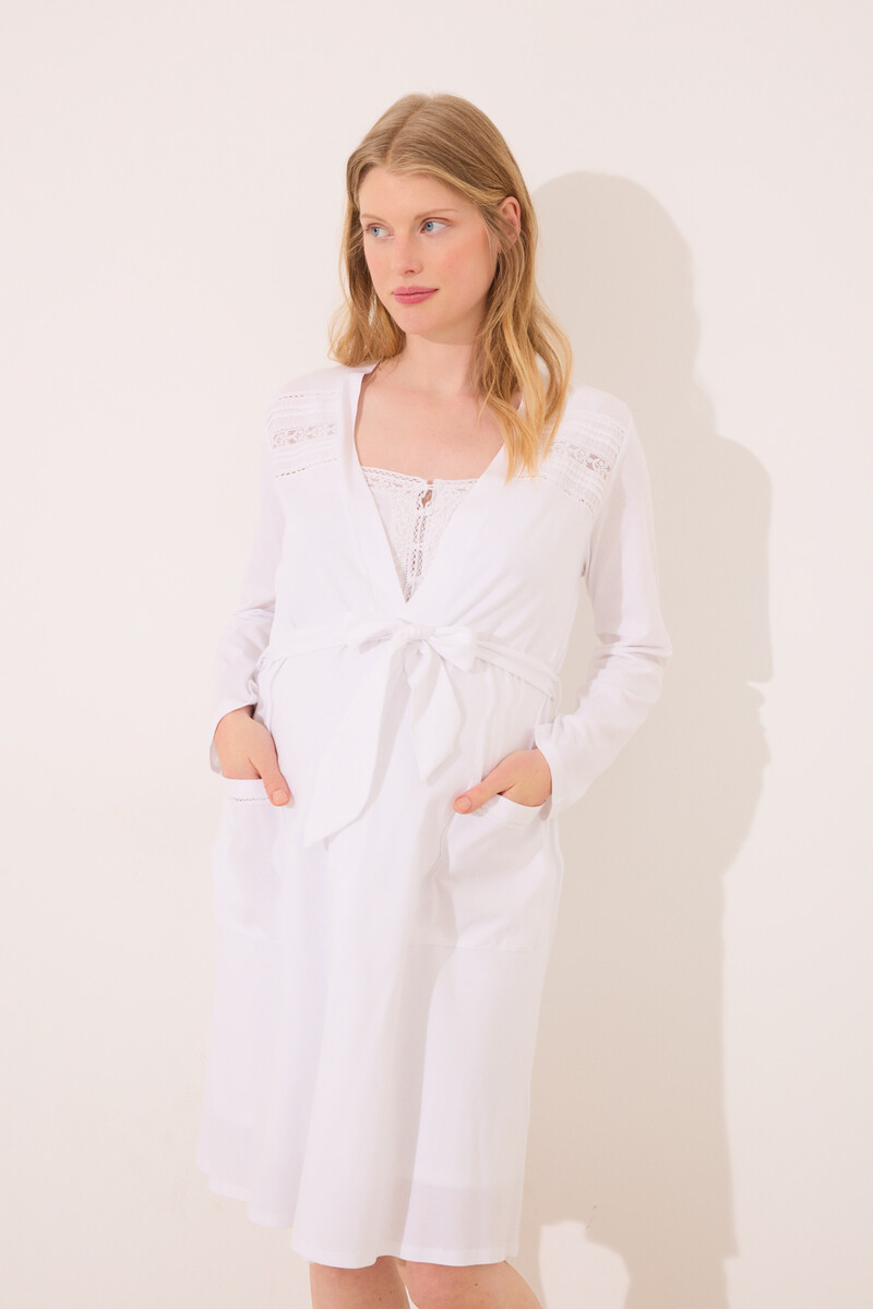 women'secret Bata midi "maternity" blanco