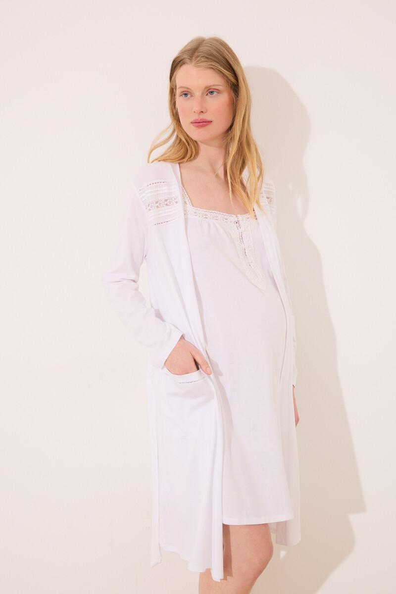women'secret Bata midi "maternity" blanco Promoción trimestral