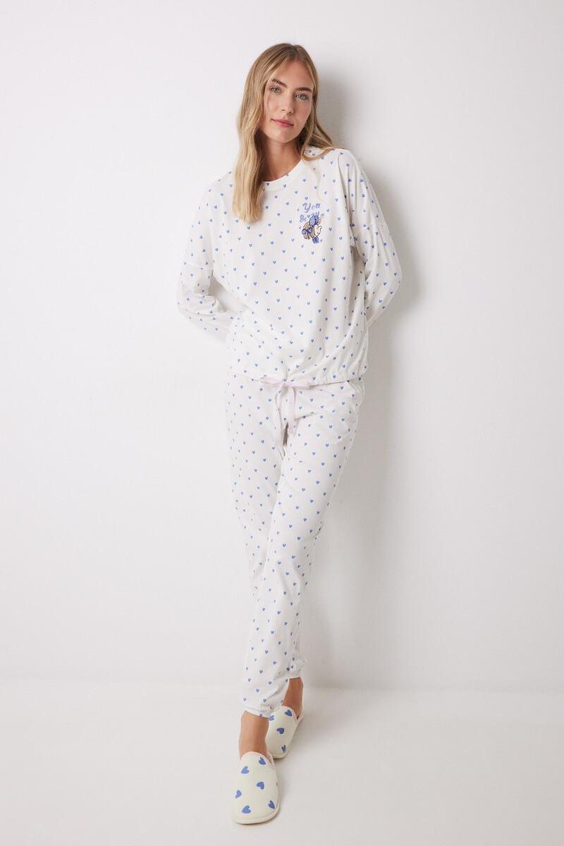 women'secret Pijama largo 100% algodón corazones Envío internacional gratuito