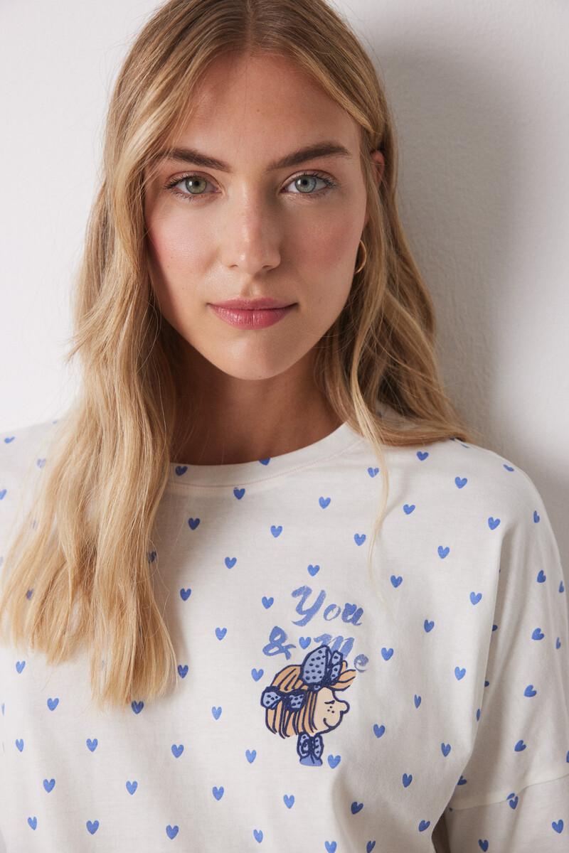 women'secret Pijama largo 100% algodón corazones Envío internacional gratuito