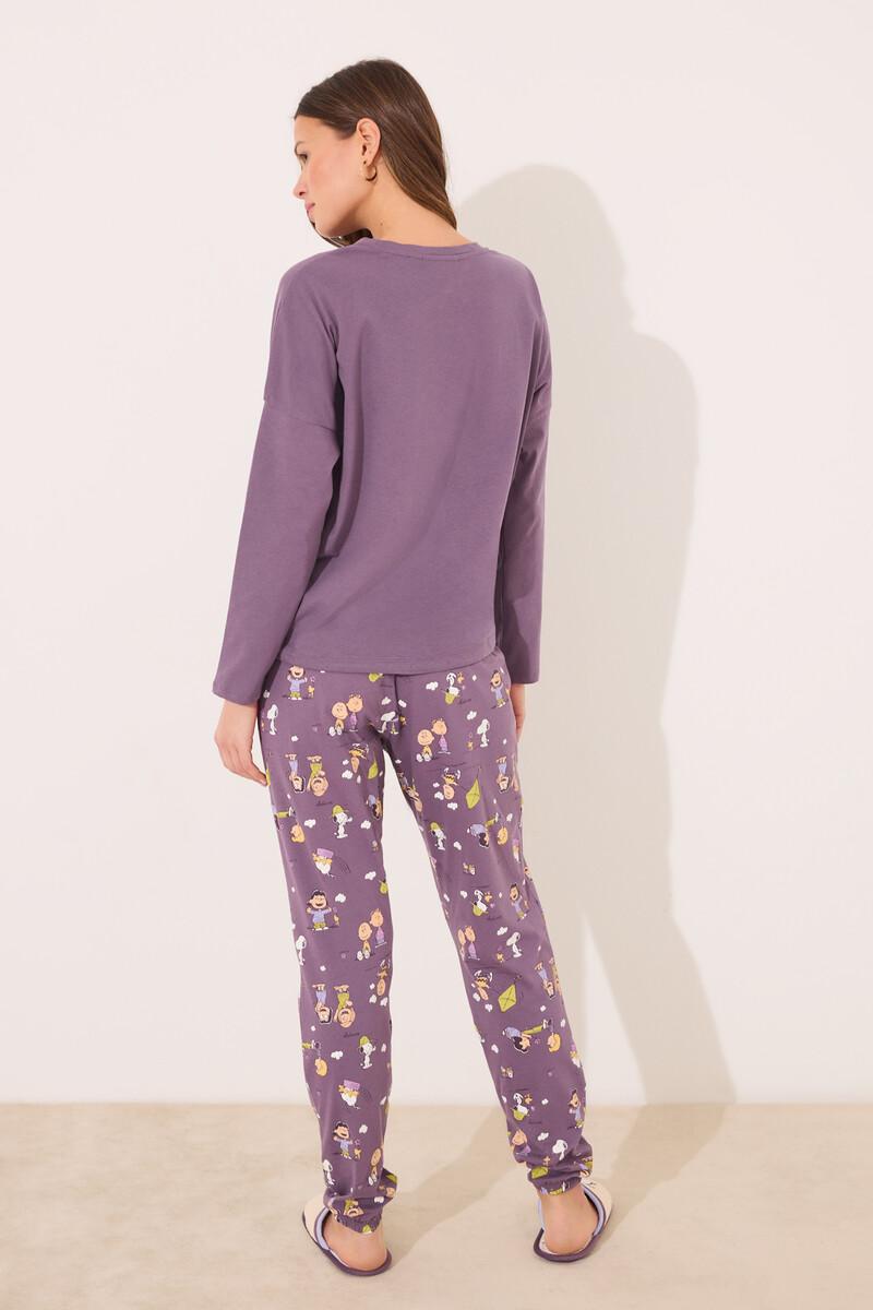 women'secret Pijama largo 100% algodón print Snoopy Ahorra y exporta