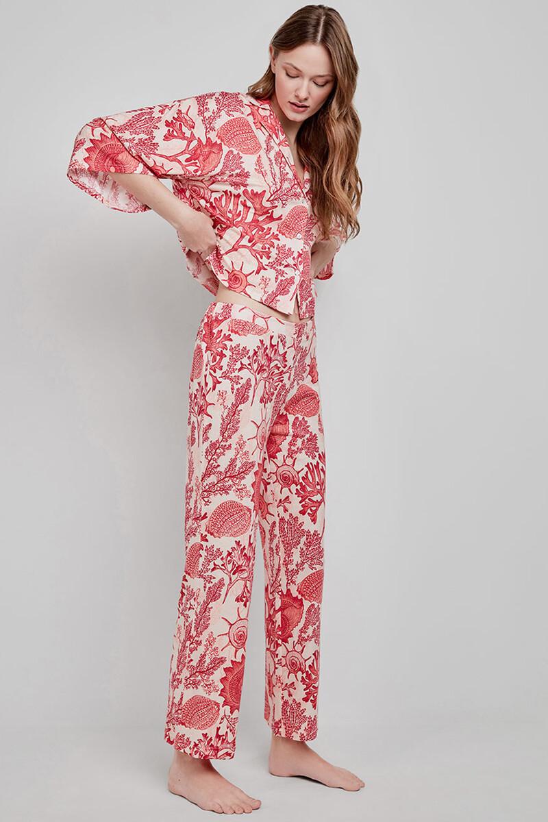 women'secret Camisa de pijama estampada corales Descuento por venta flash
