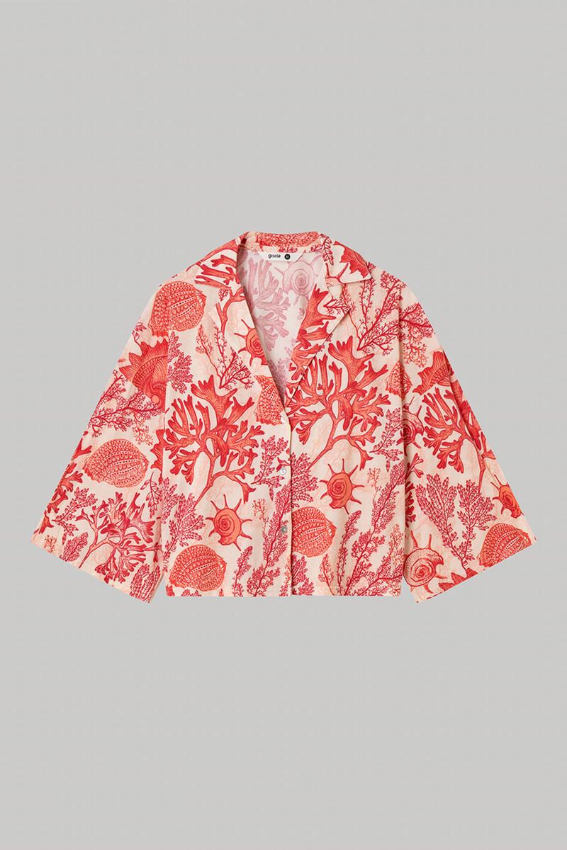 women'secret Camisa de pijama estampada corales Descuento por venta flash