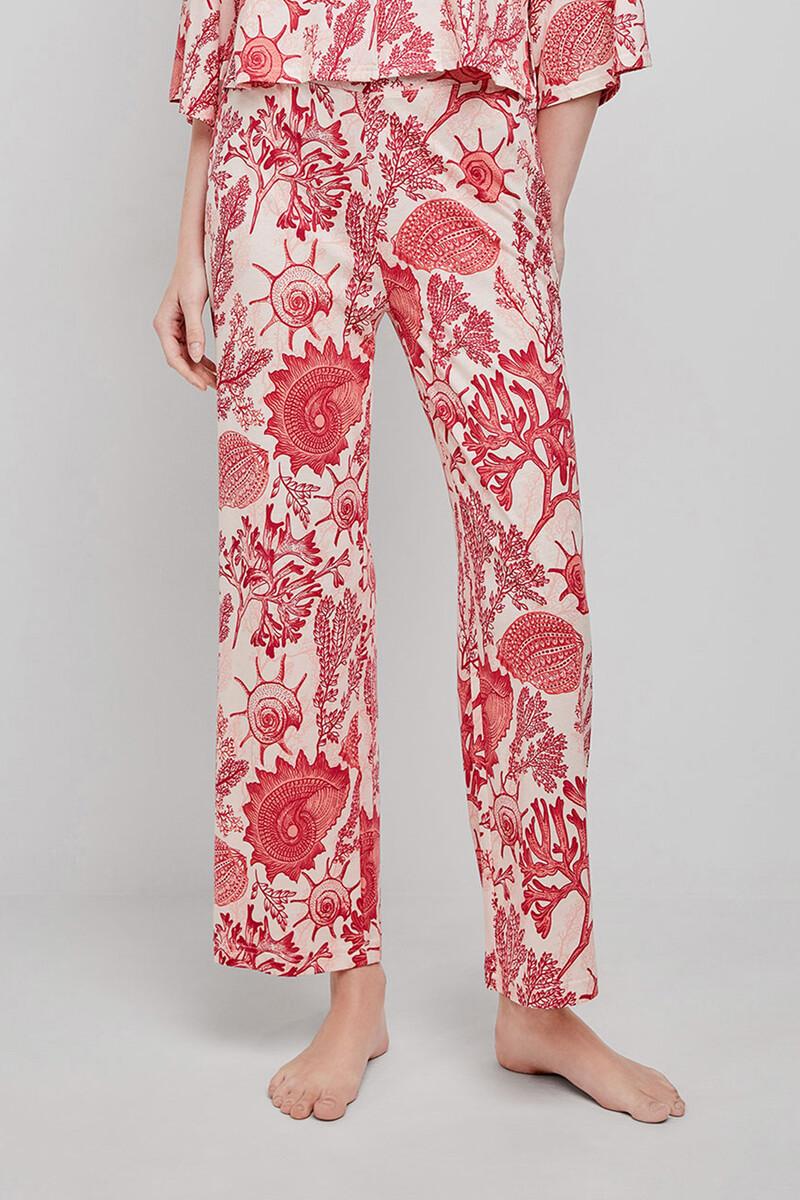 women'secret Pantalón largo pijama estampado corales Ofertas de temporada
