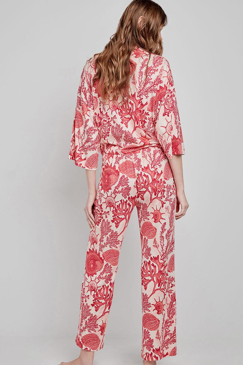 women'secret Pantalón largo pijama estampado corales Ofertas de temporada