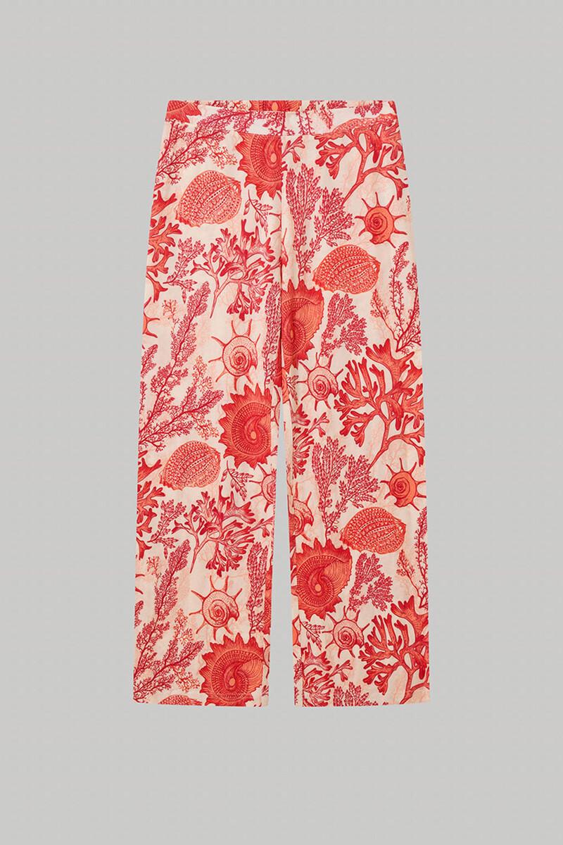 women'secret Pantalón largo pijama estampado corales Ofertas de temporada