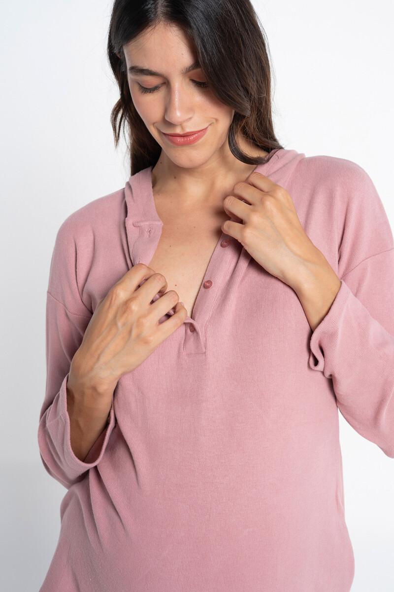 women'secret Pijama largo premamá de canalé con capucha Ofertas especiales