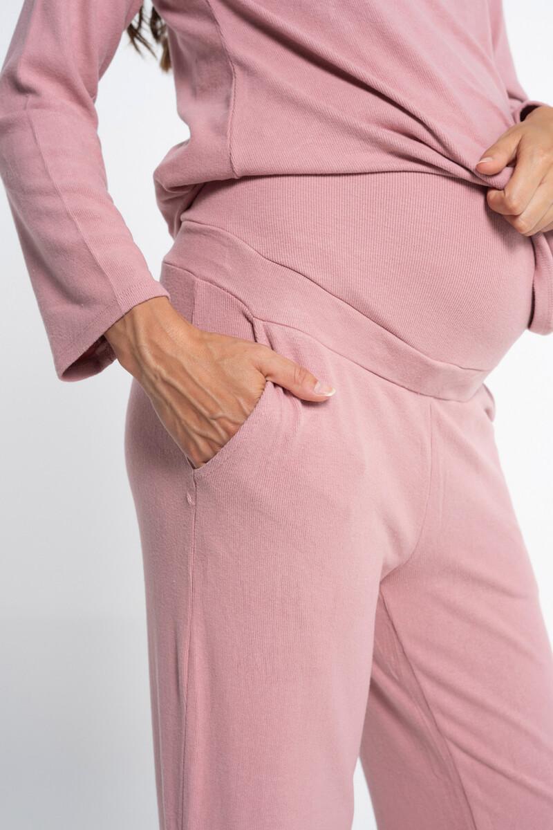 women'secret Pijama largo premamá de canalé con capucha Ofertas especiales