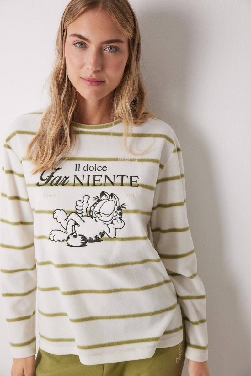 women'secret Pijama largo polar Garfield Rebajas de fin de temporada
