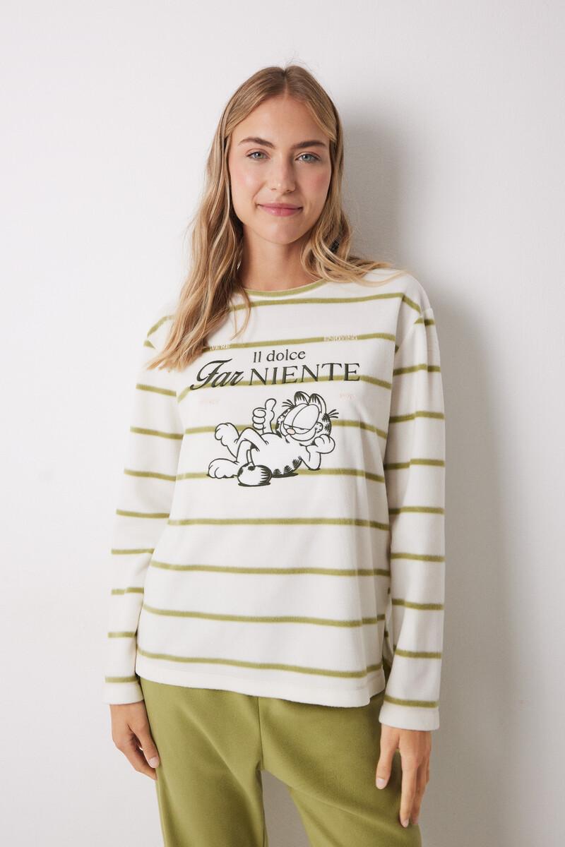 women'secret Pijama largo polar Garfield Rebajas de fin de temporada