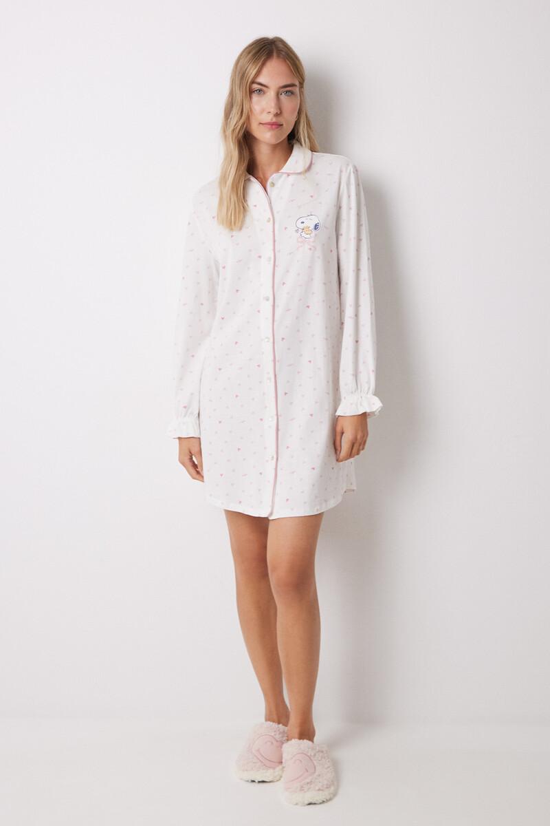 women'secret Camisón camisero 100% algodón rosa corazones Venta caliente