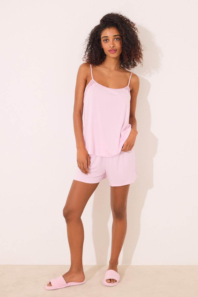 women'secret Pijama corto viscosa rosa