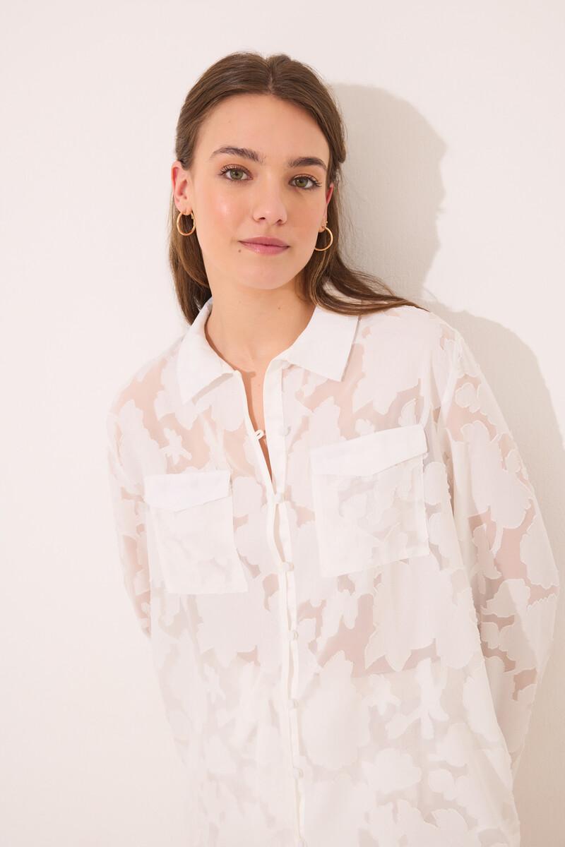 women'secret Pijama camisero largo satén blanco Rebajas online