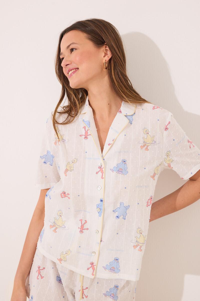women'secret Pijama camisero corto "Barrio Sésamo" Rebajas top