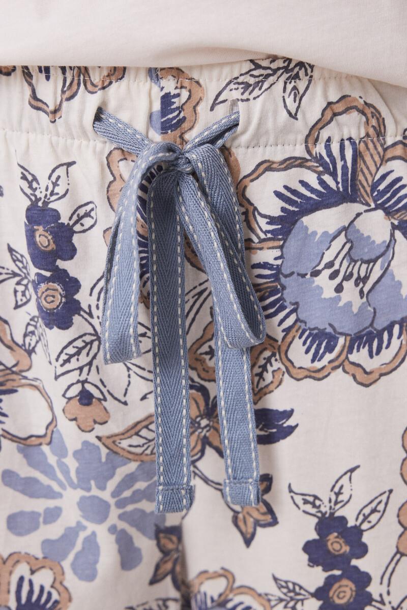 women'secret Pantalón largo carrot 100% algodón flores Envío gratis