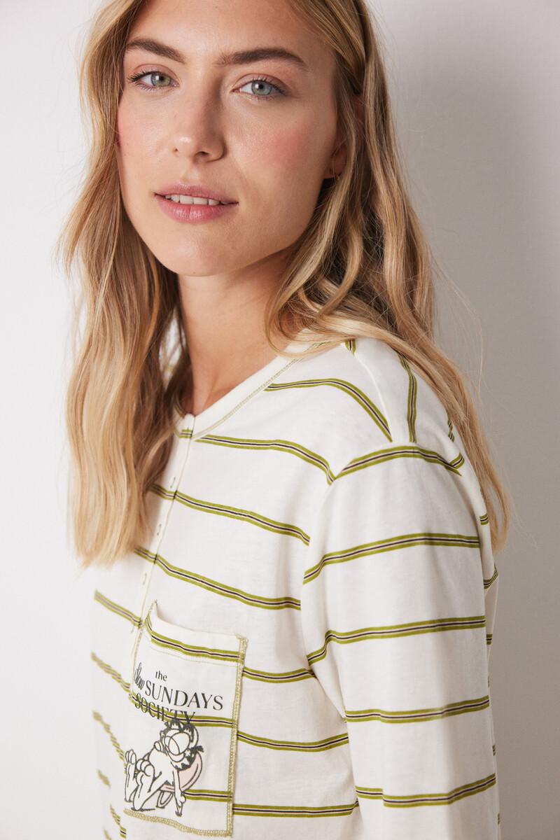 women'secret Camisón algodón rayas Garfield Promoción por tiempo limitado