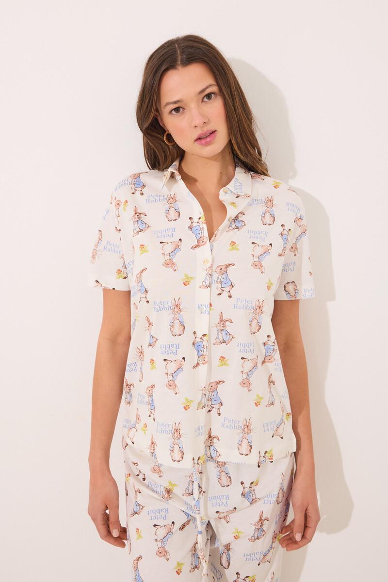 women'secret Pijama camisero 100% algodón "Peter Rabbit" Envío internacional gratuito