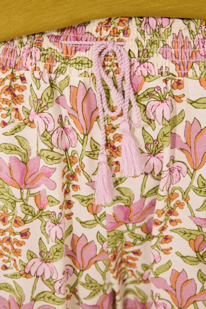 women'secret Pantalón largo lounge 100% algodón flores En oferta