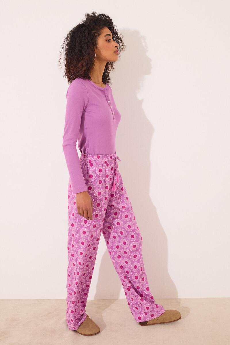 women'secret Pantalón largo viscosa estampado geométrico Libre de impuestos