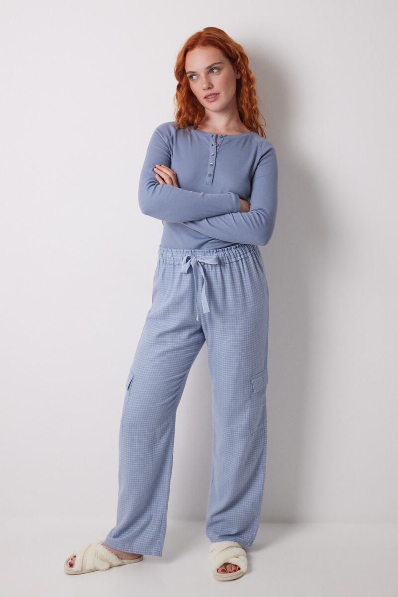 women'secret Pantalón largo cargo estampado cuadros