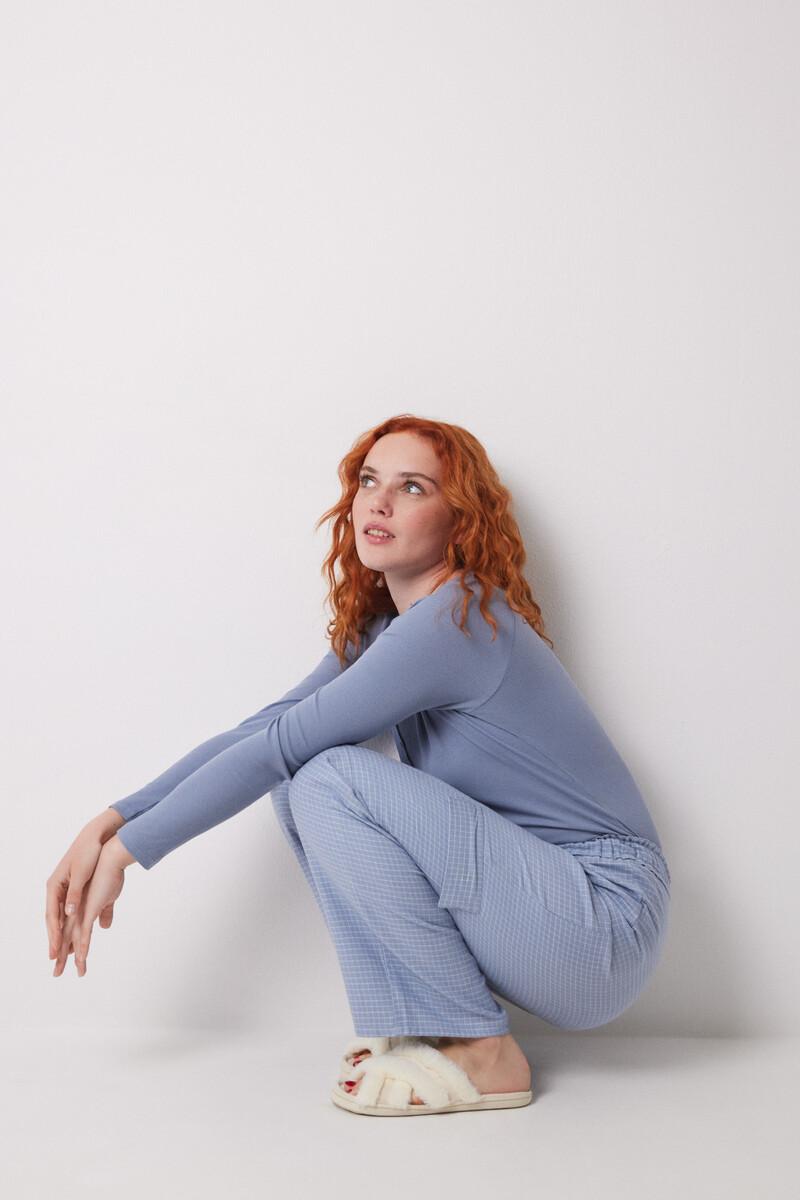 women'secret Pantalón largo cargo estampado cuadros Descuentos del mes