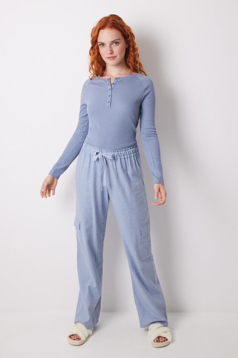 women'secret Pantalón largo cargo estampado cuadros Descuentos del mes