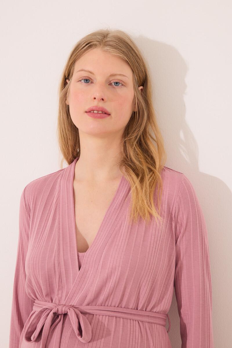 women'secret Bata midi "maternity" pointelle rosa Grandes ahorros