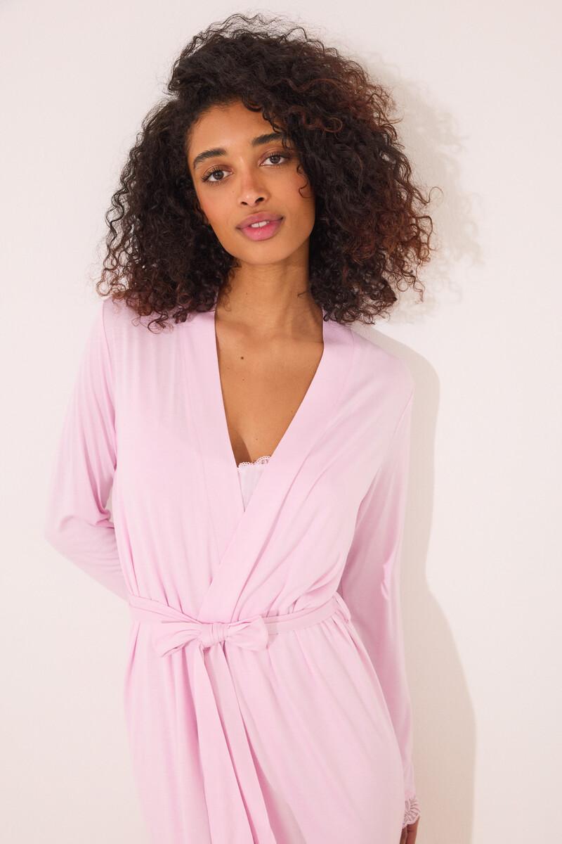 women'secret Bata midi viscosa rosa