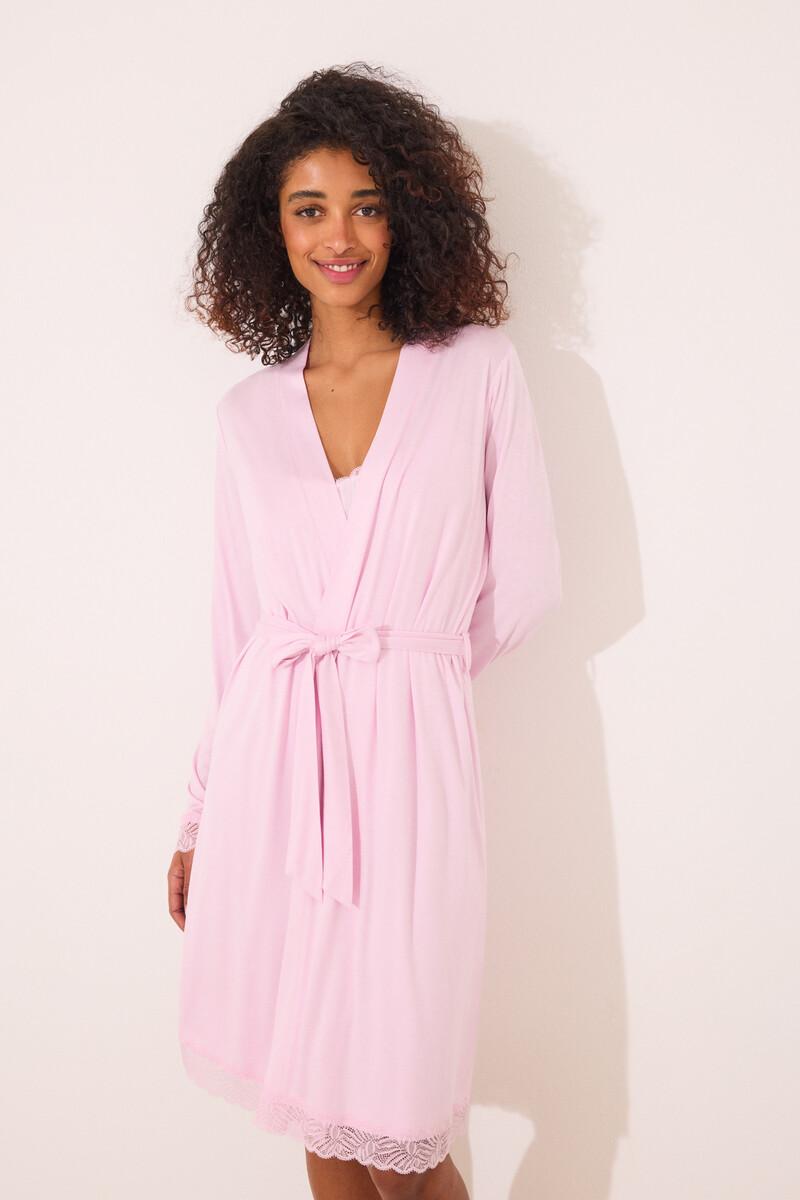 women'secret Bata midi viscosa rosa Devoluciones gratuitas