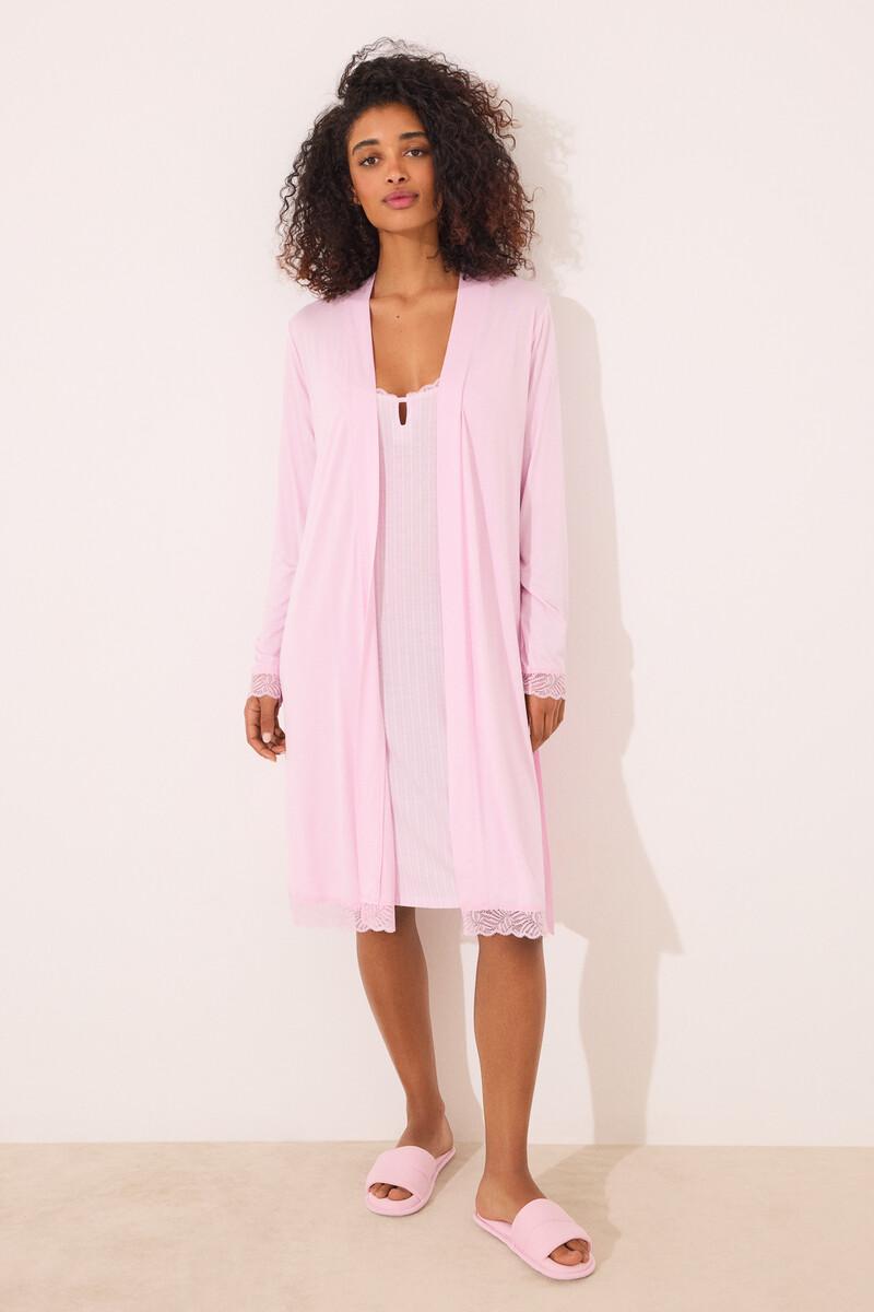 women'secret Bata midi viscosa rosa Devoluciones gratuitas