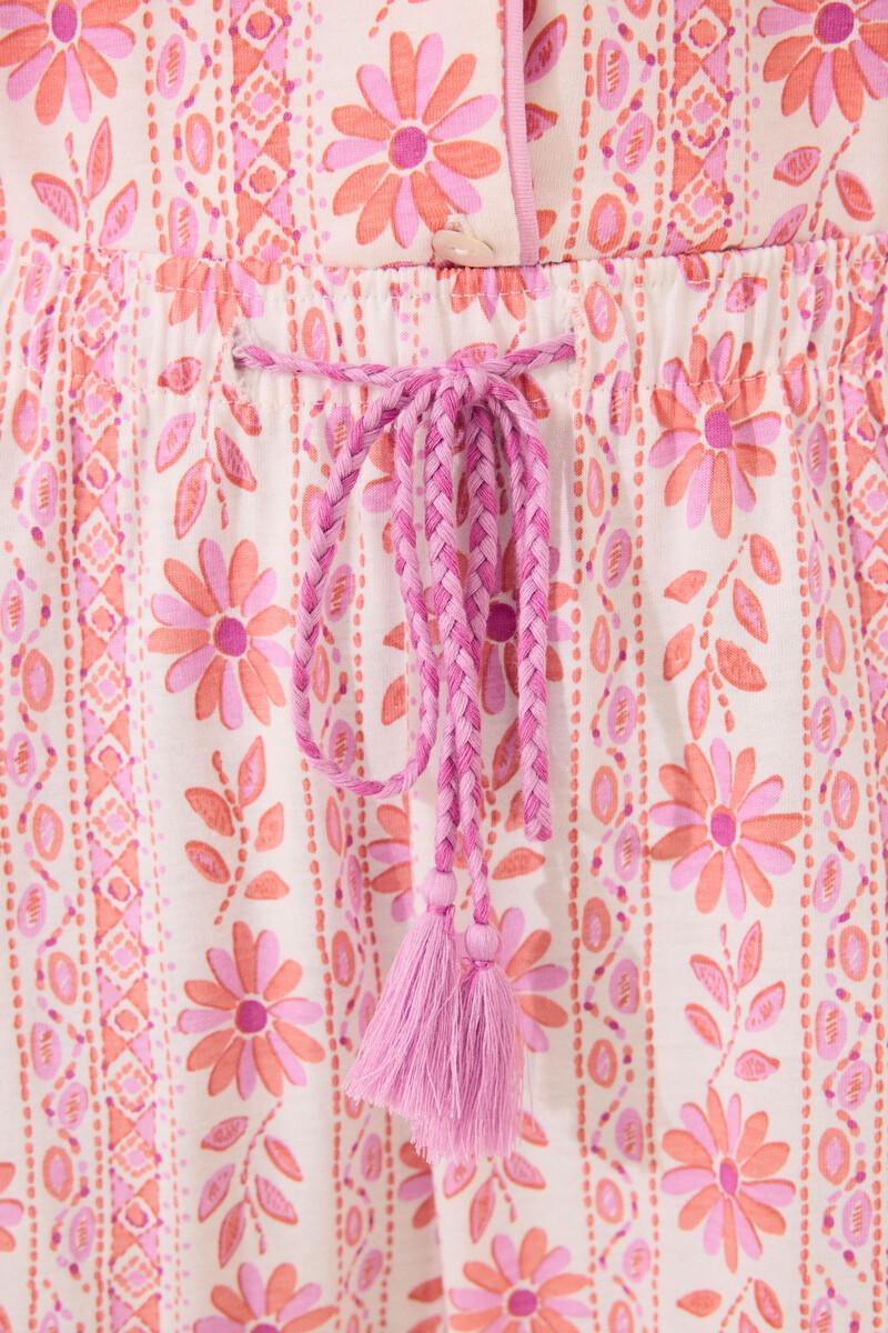 women'secret Pijama camisero Capri 100% algodón flores Outlet online