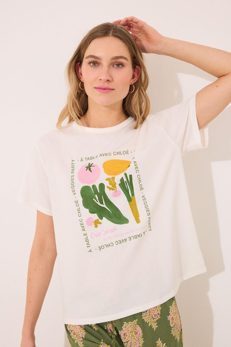 women'secret Camiseta manga corta 100% algodón "verduras" Rebajas